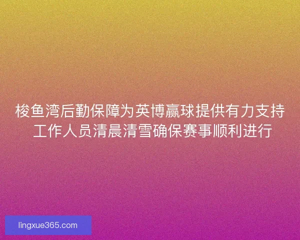 梭鱼湾后勤保障为英博赢球提供有力支持 工作人员清晨清雪确保赛事顺利进行